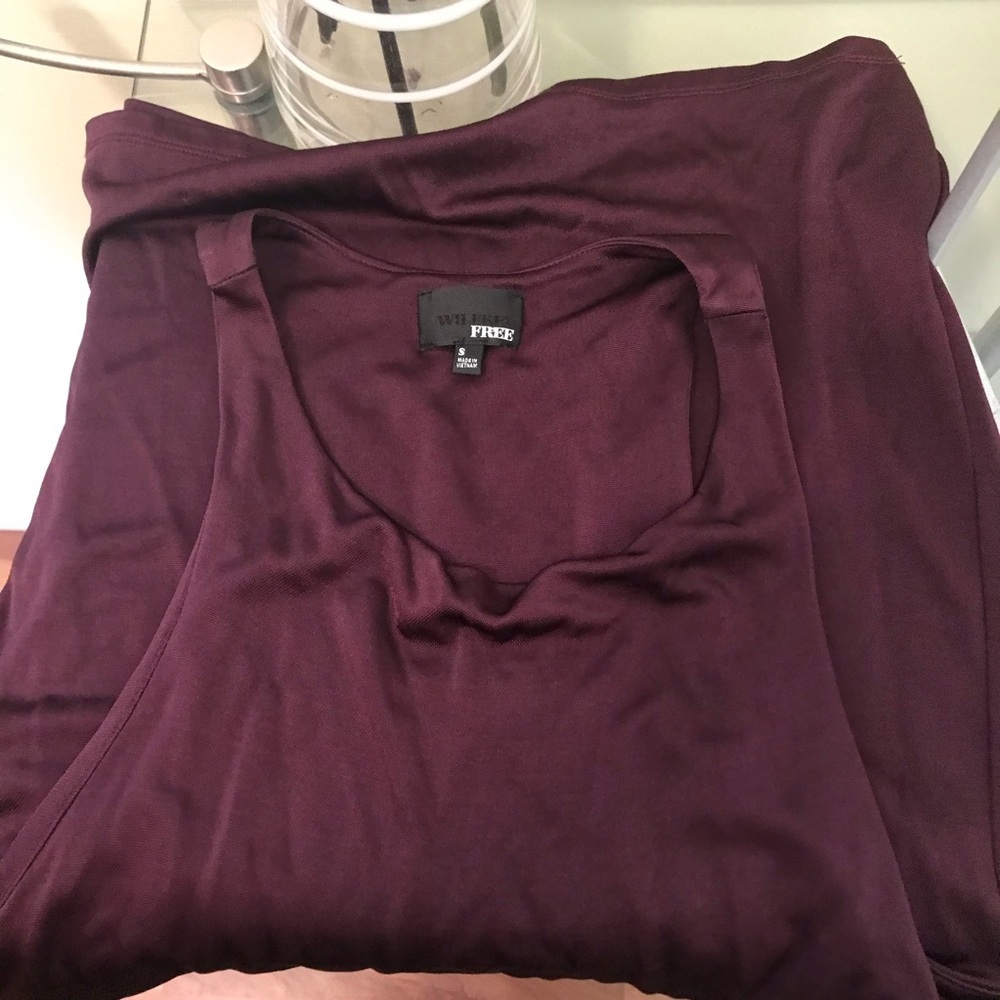 ARITZIA WILFRED FREE Tank Top slinky Tunic Long Sleeveless Crew Neck Minimalist - Picture 6 of 6